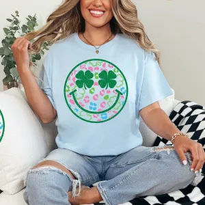 PREORDER: Shamrock Smiley Graphic Tee (Ships in 1-2 Weeks)