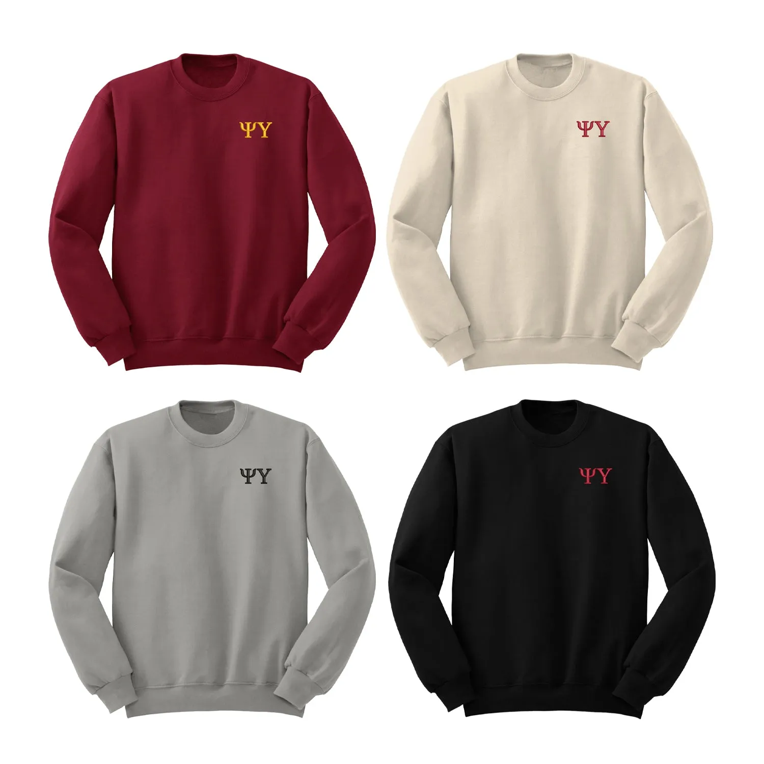 Psi Upsilon Embroidered Crewneck Sweatshirt