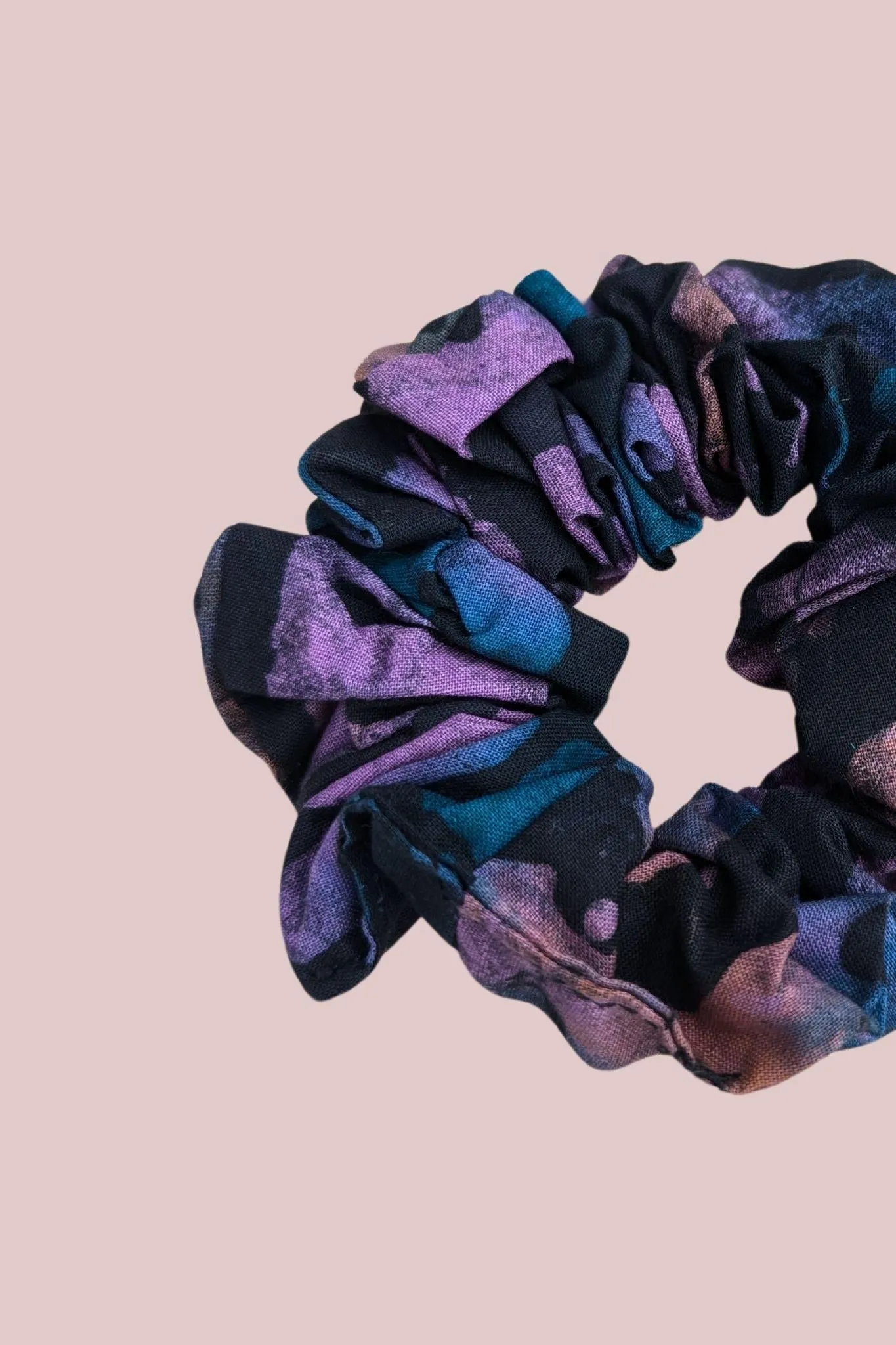 Purple Batik Hair Scrunchie