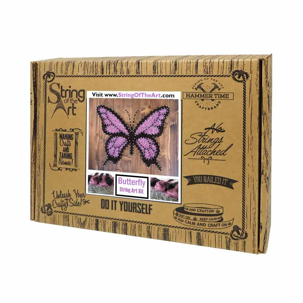 Purple Butterfly String Art Kit