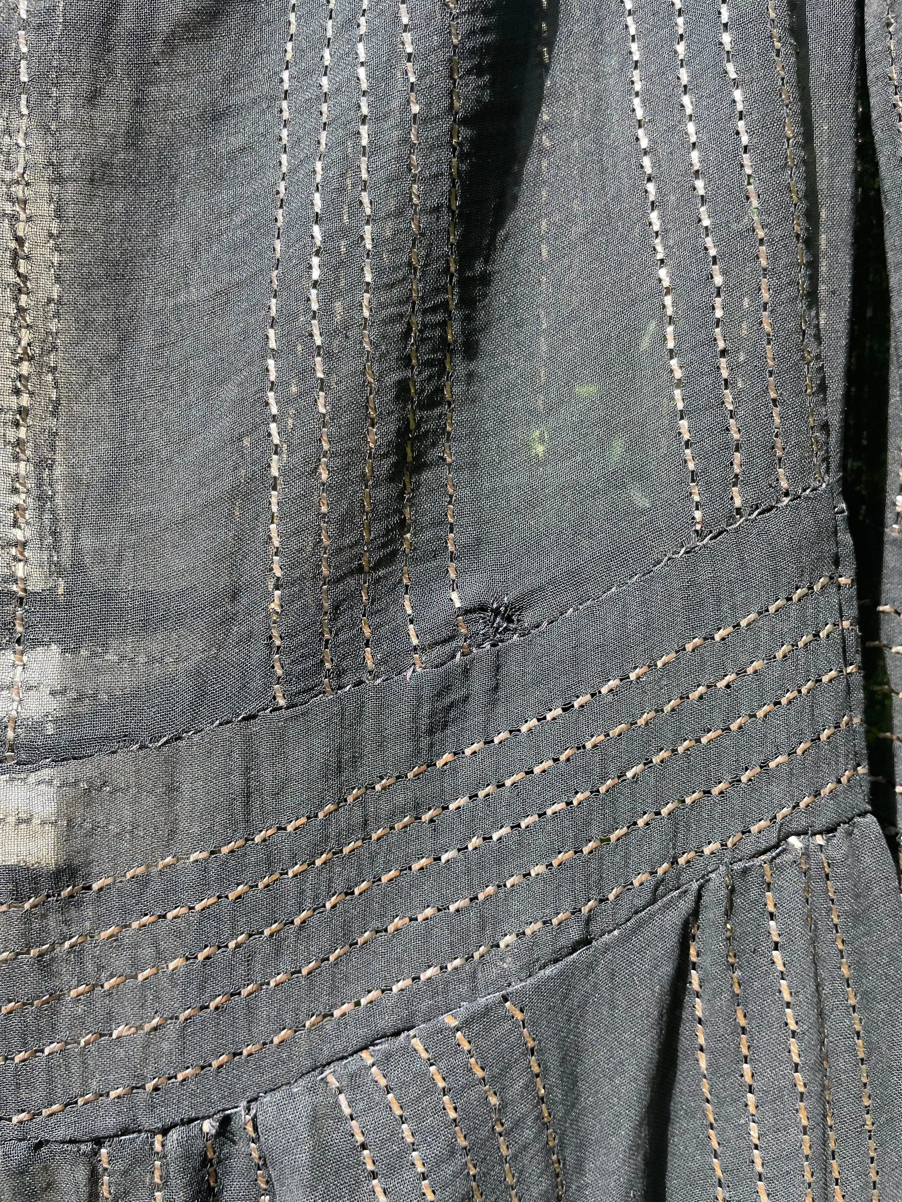 Rare 1920s/1930s One Of A Kind Handmade Hammered Metal Assuit Dress & Shawl