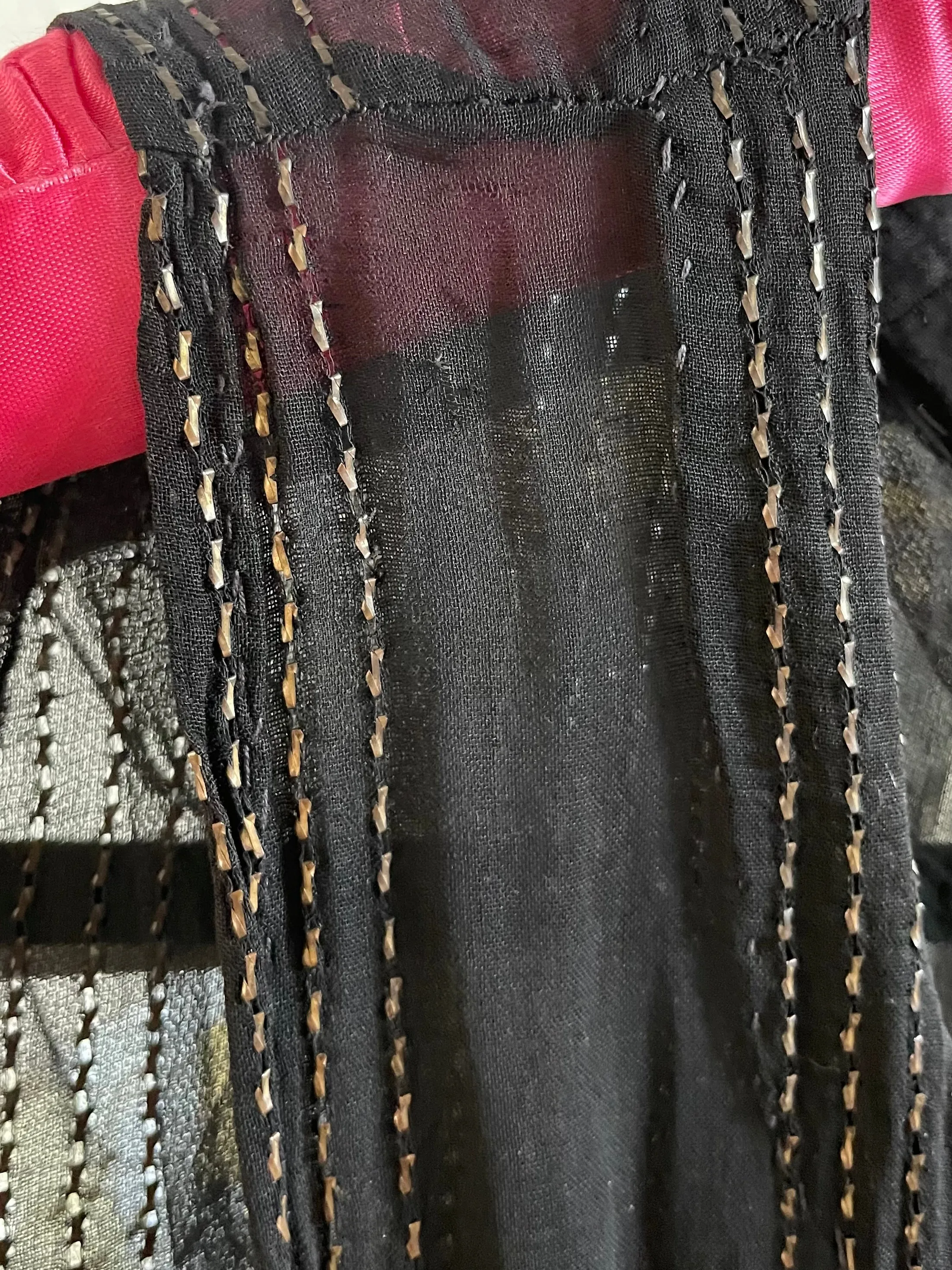 Rare 1920s/1930s One Of A Kind Handmade Hammered Metal Assuit Dress & Shawl
