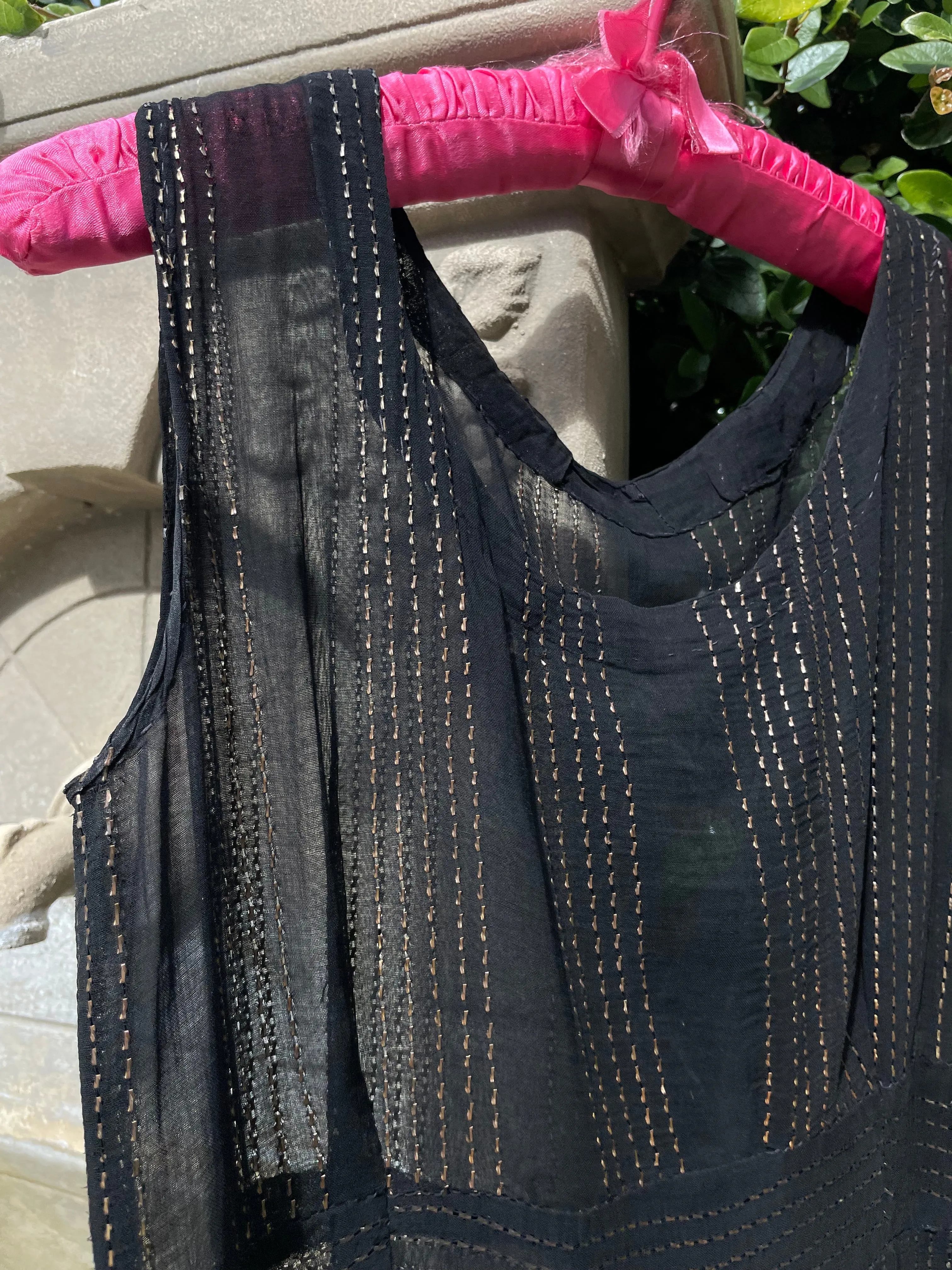 Rare 1920s/1930s One Of A Kind Handmade Hammered Metal Assuit Dress & Shawl