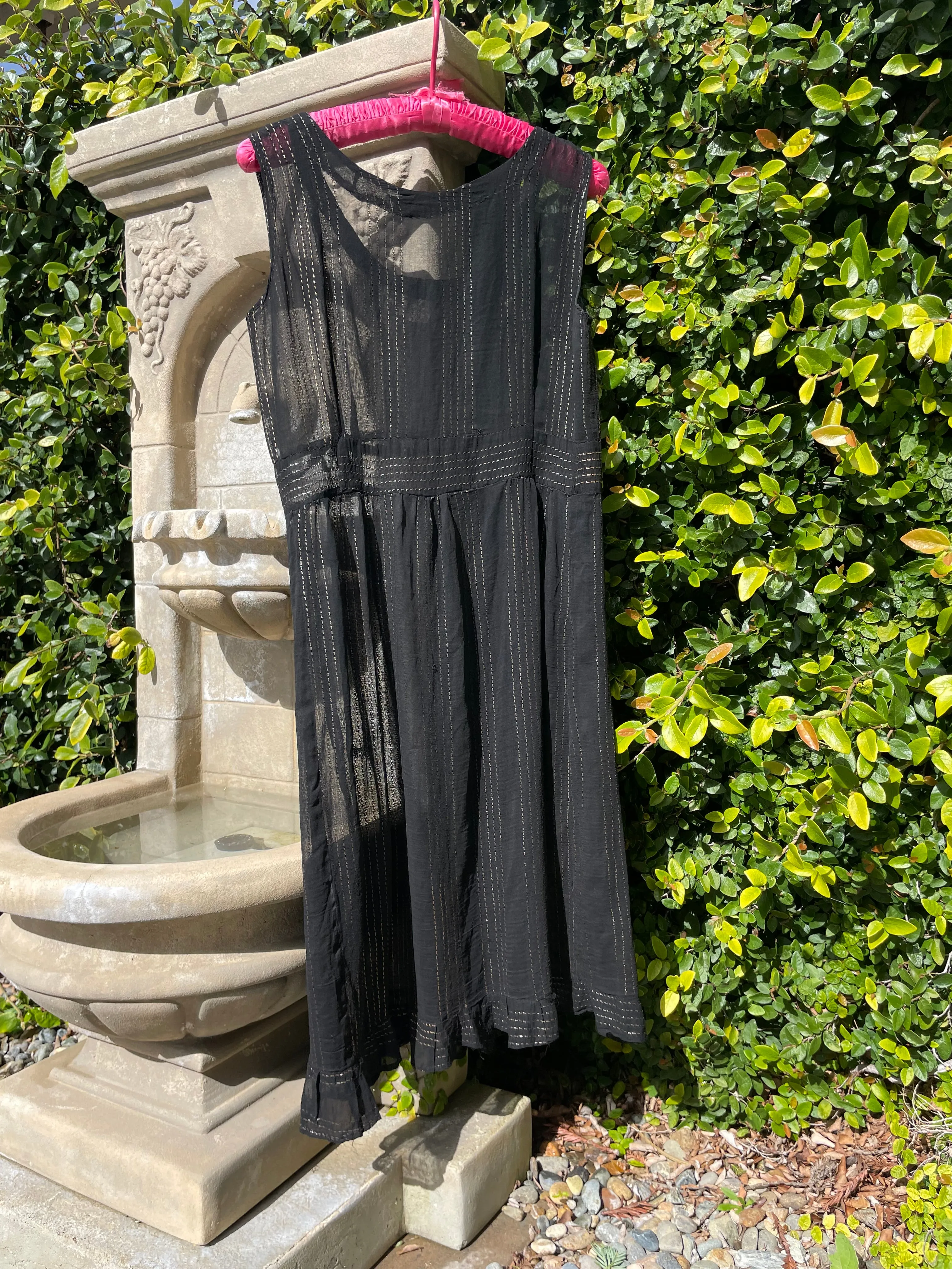 Rare 1920s/1930s One Of A Kind Handmade Hammered Metal Assuit Dress & Shawl