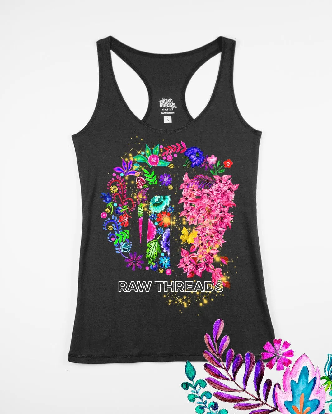 Raw Threads Family Flowers Logo