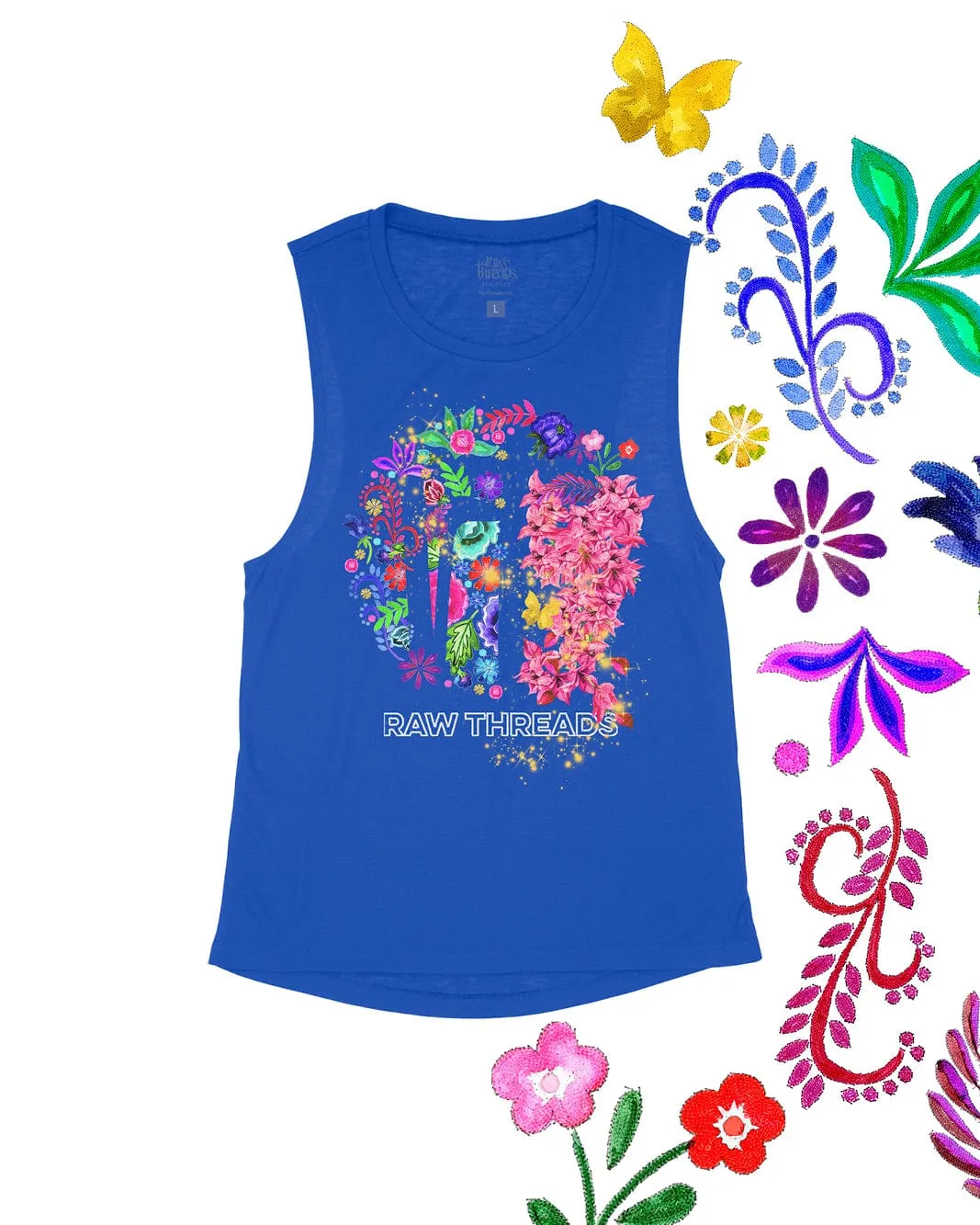 Raw Threads Family Flowers Logo