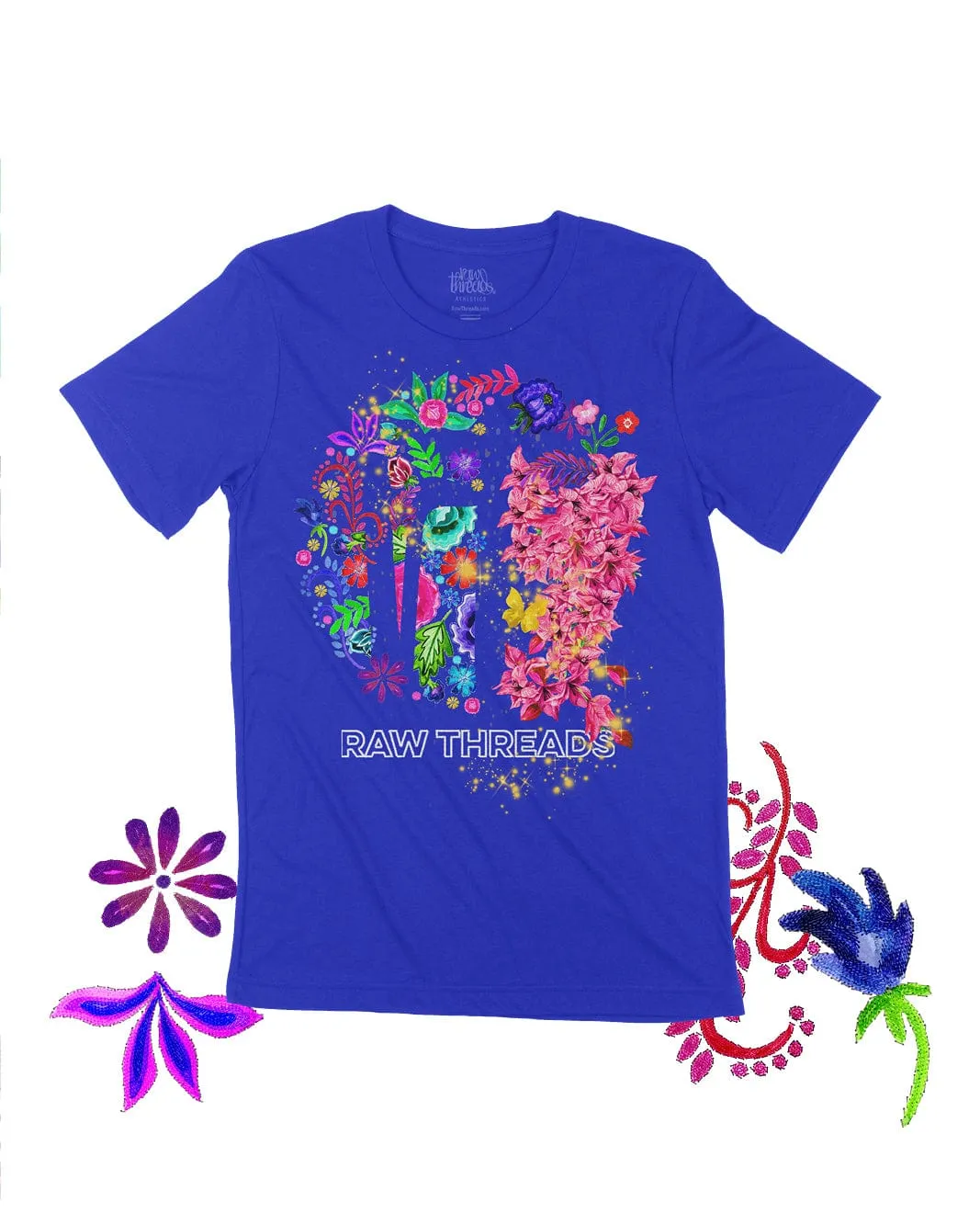 Raw Threads Family Flowers Logo