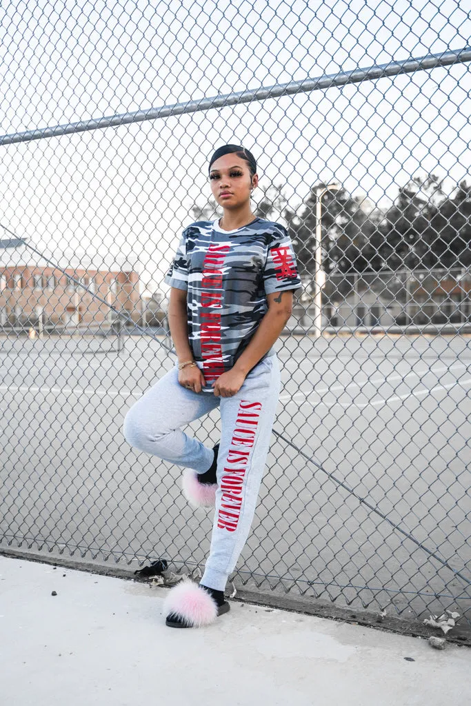 Red Sauce Is Forever | Heather Gray Joggers (LOVE Pocket)