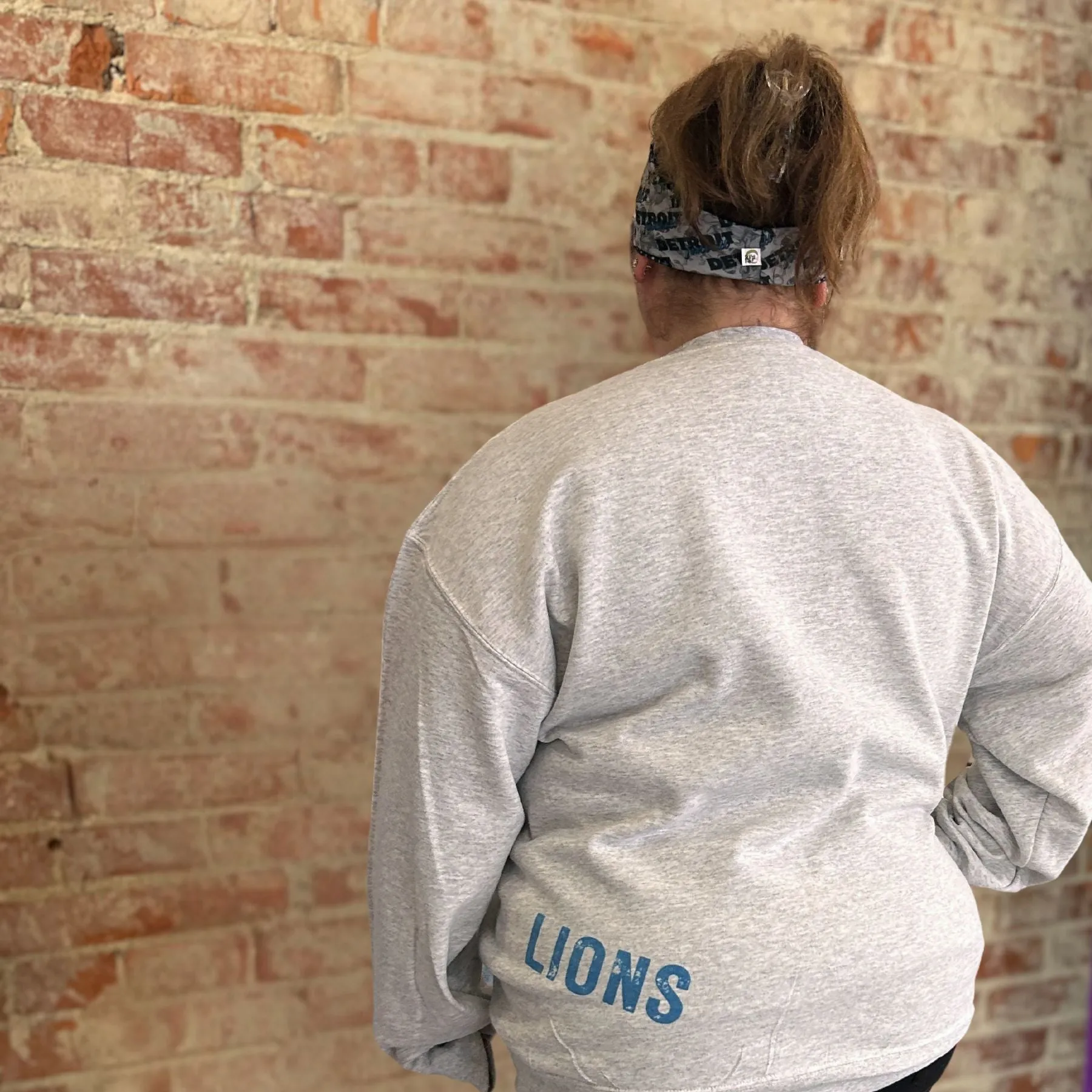 Retro Detroit Lions Crewneck Sweatshirt