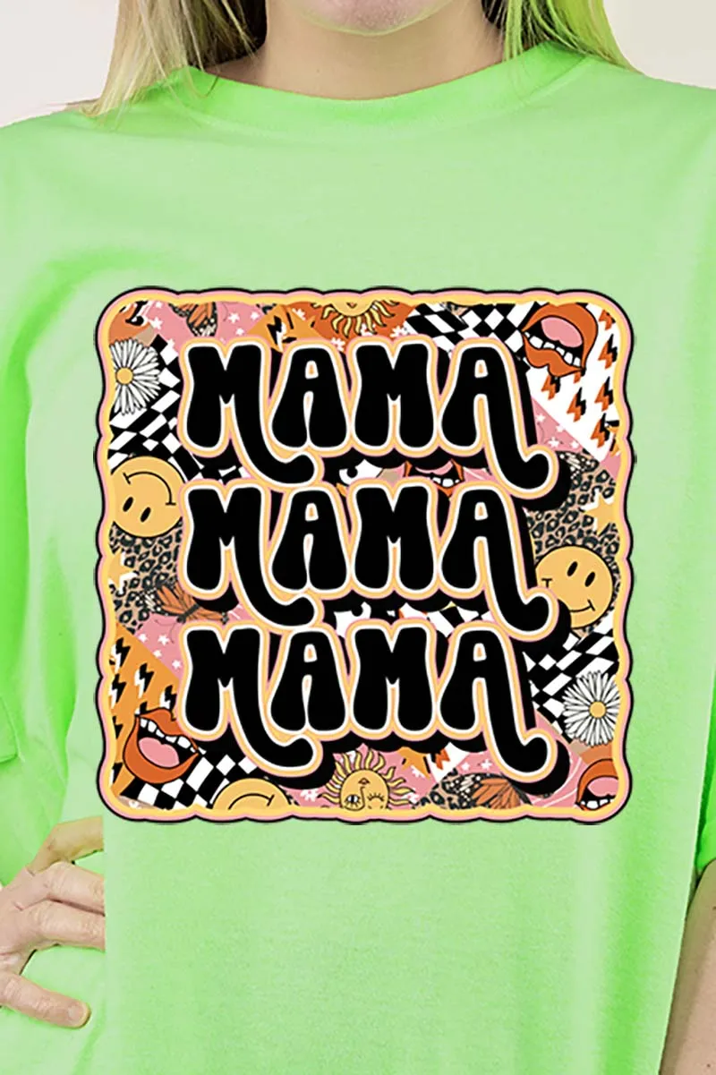 Retro Stacked Mama Short Sleeve Relaxed Fit T-Shirt