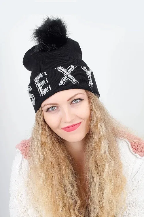 Rhinestone Beanie