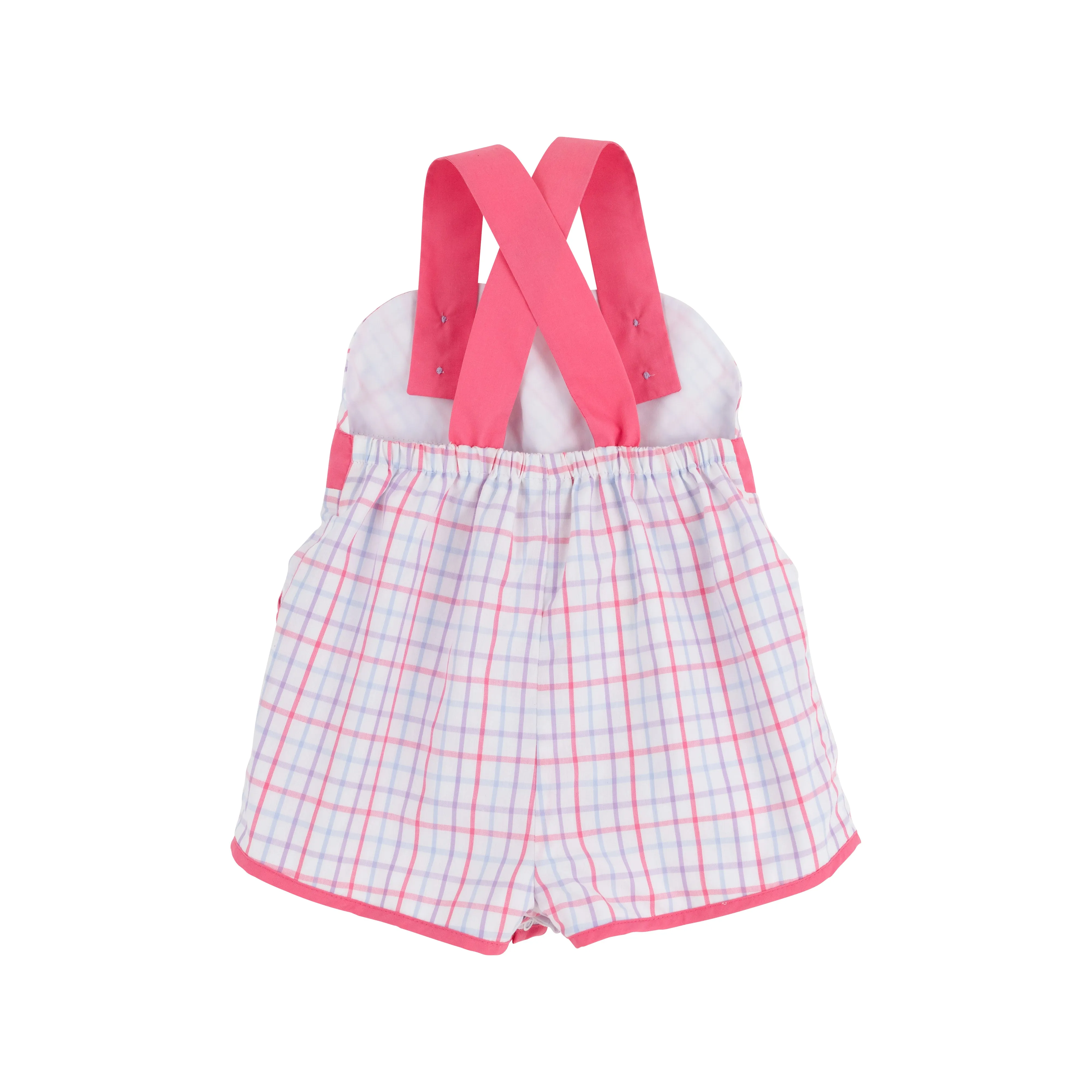 Ruthie Romper - Winter Park Windowpane with Romany Rose