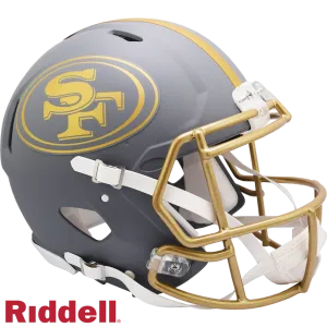 San Francisco 49ers Helmet Riddell Authentic Full Size Speed Style Slate Alternate