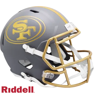 San Francisco 49ers Helmet Riddell Replica Full Size Speed Style Slate Alternate