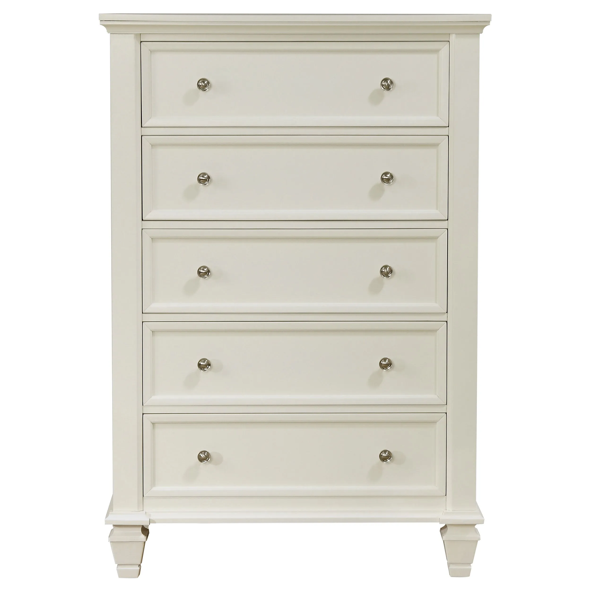 Sandy Beach 5-piece Queen Bedroom Set Cream White
