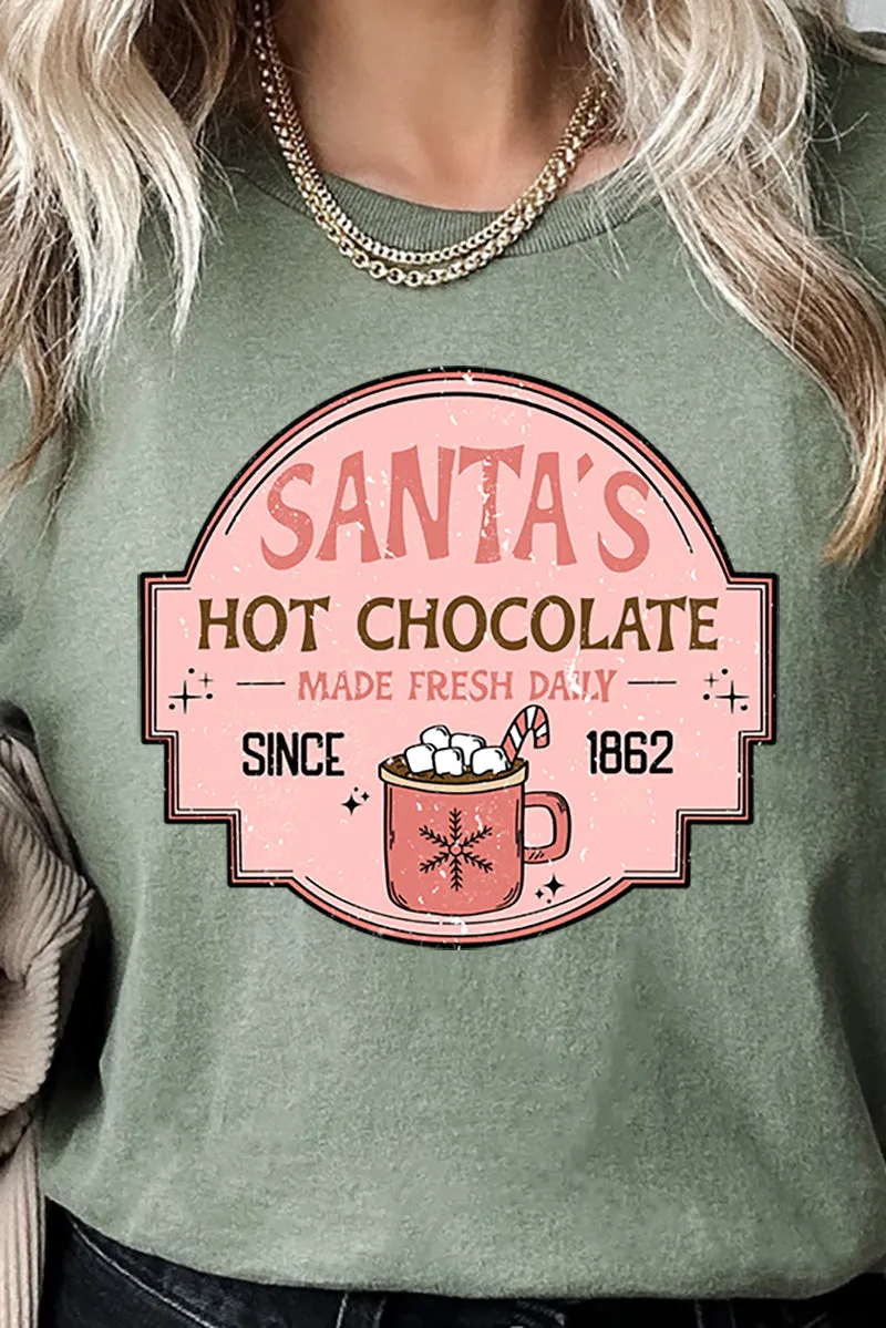 Santa's Hot Chocolate Short Sleeve Relaxed Fit T-Shirt