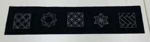 Sashiko 5- Pattern Sampler in Navy