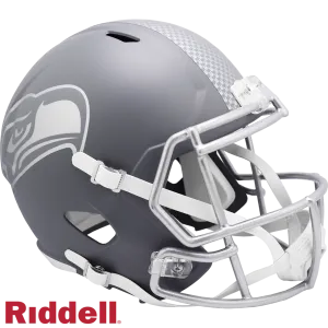 Seattle Seahawks Helmet Riddell Replica Full Size Speed Style Slate Alternate