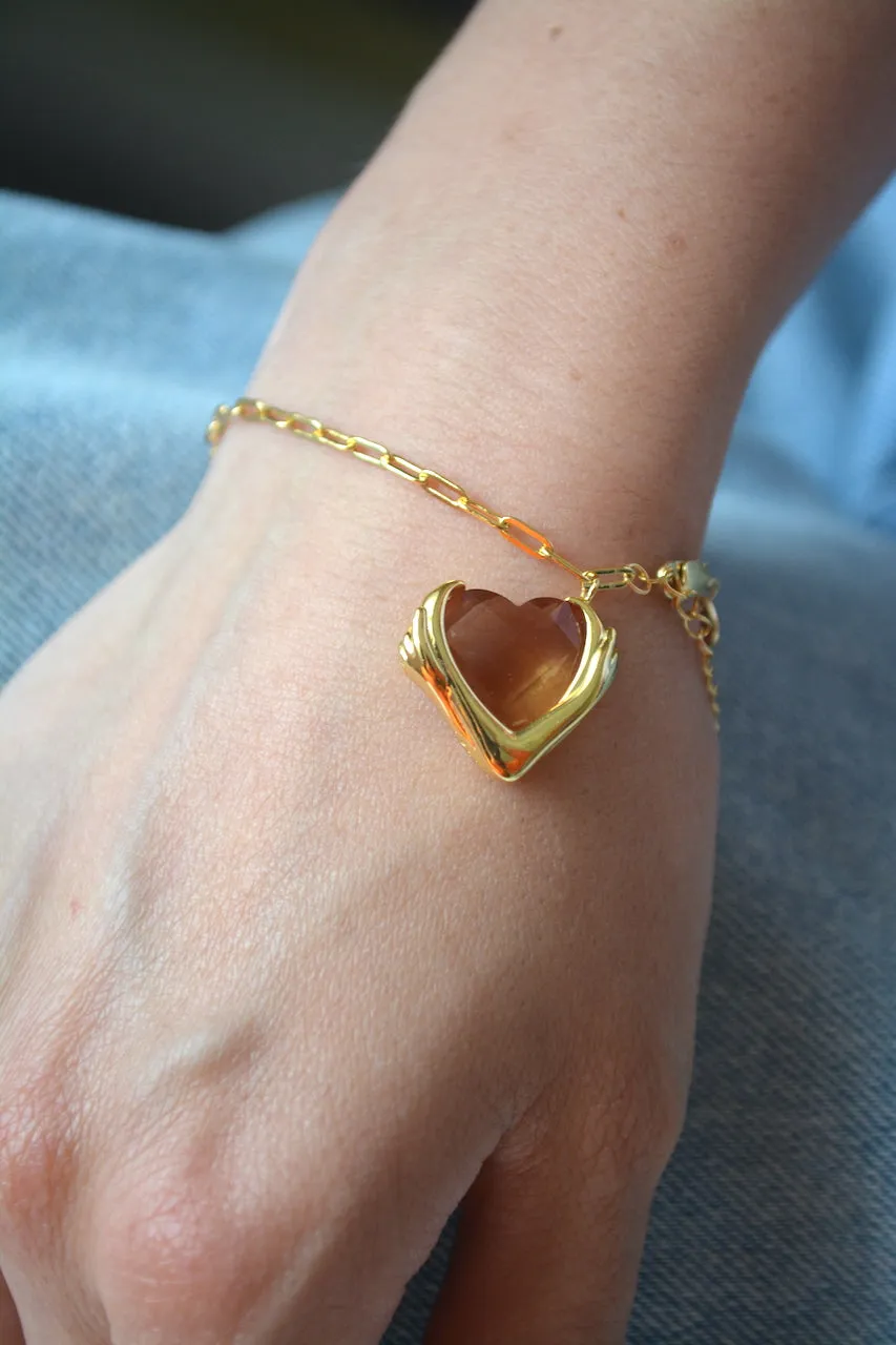 Self Love Pink 18K Gold Bracelet