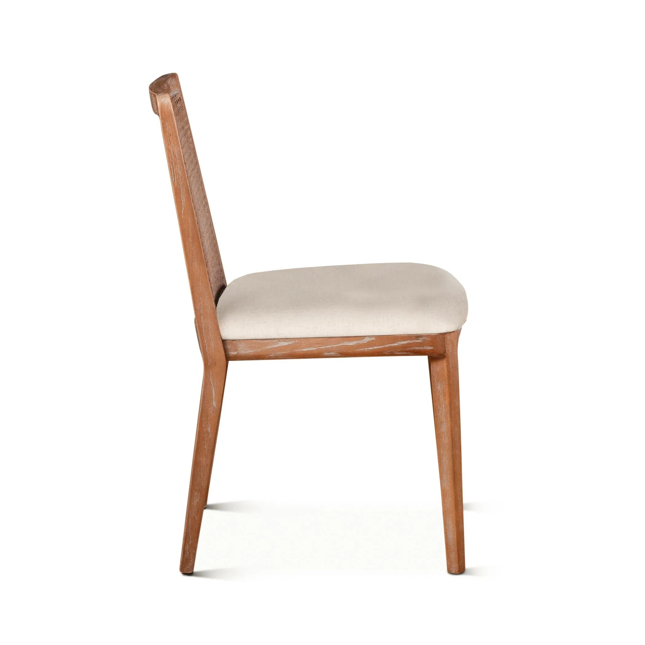 Simone Dining Chair Off White Linen Seat