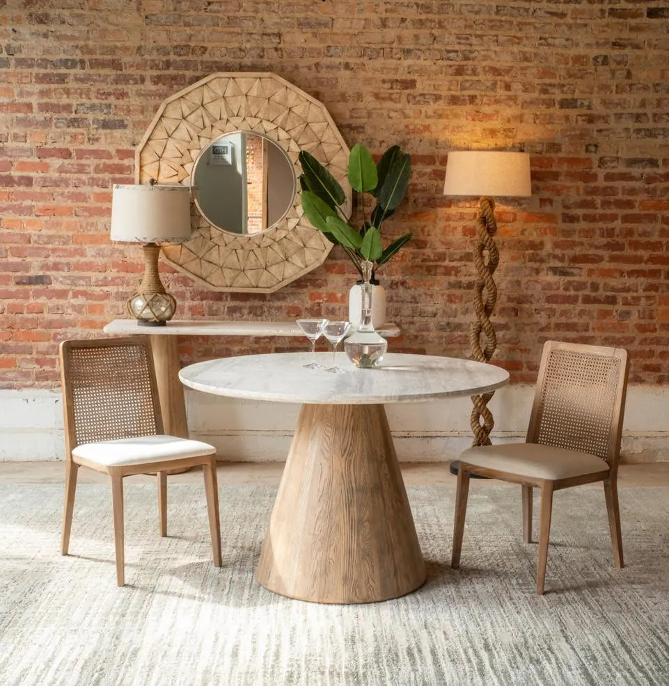 Simone Dining Chair Off White Linen Seat