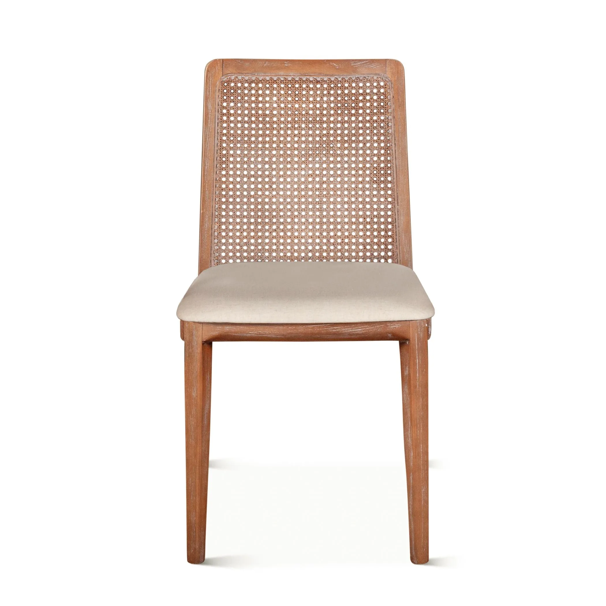 Simone Dining Chair Off White Linen Seat