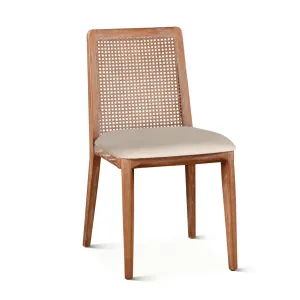 Simone Dining Chair Off White Linen Seat