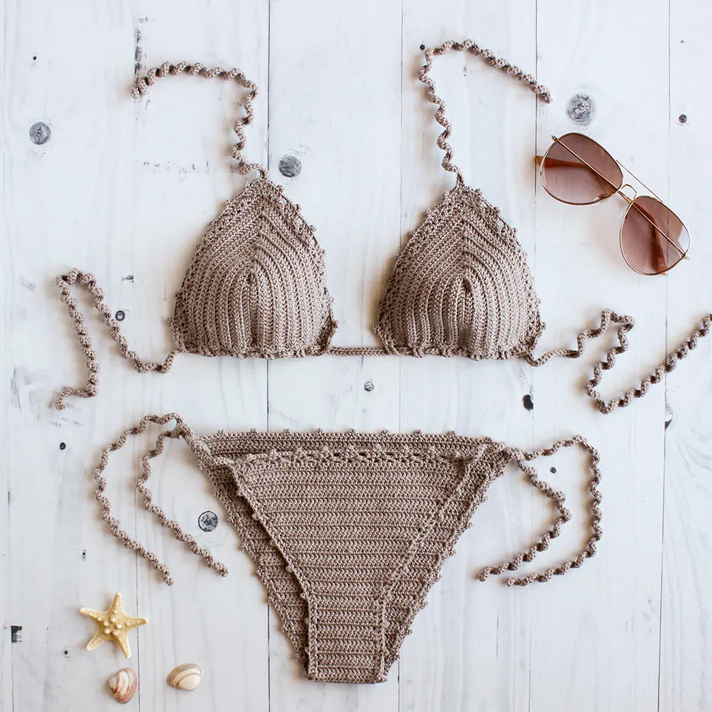Size Small Guava Brazilian Crochet Bikini