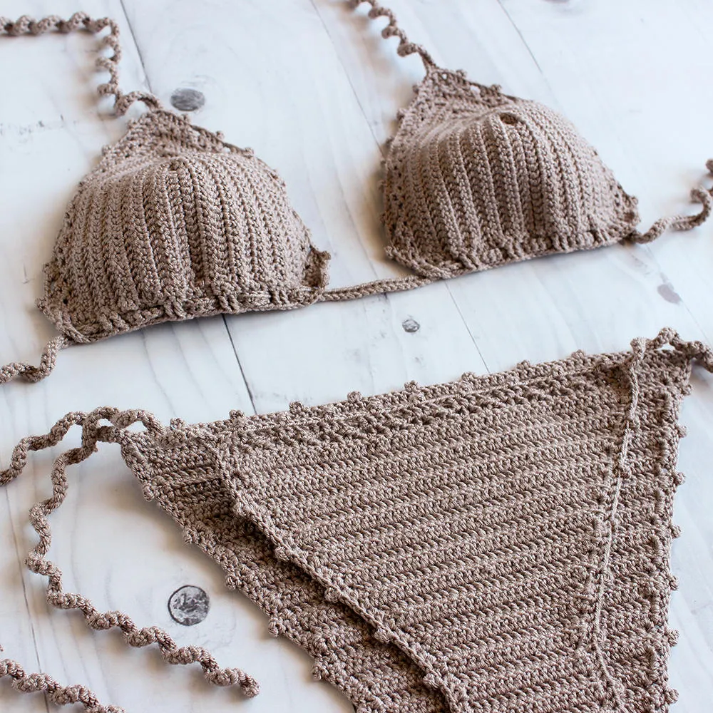Size Small Guava Brazilian Crochet Bikini