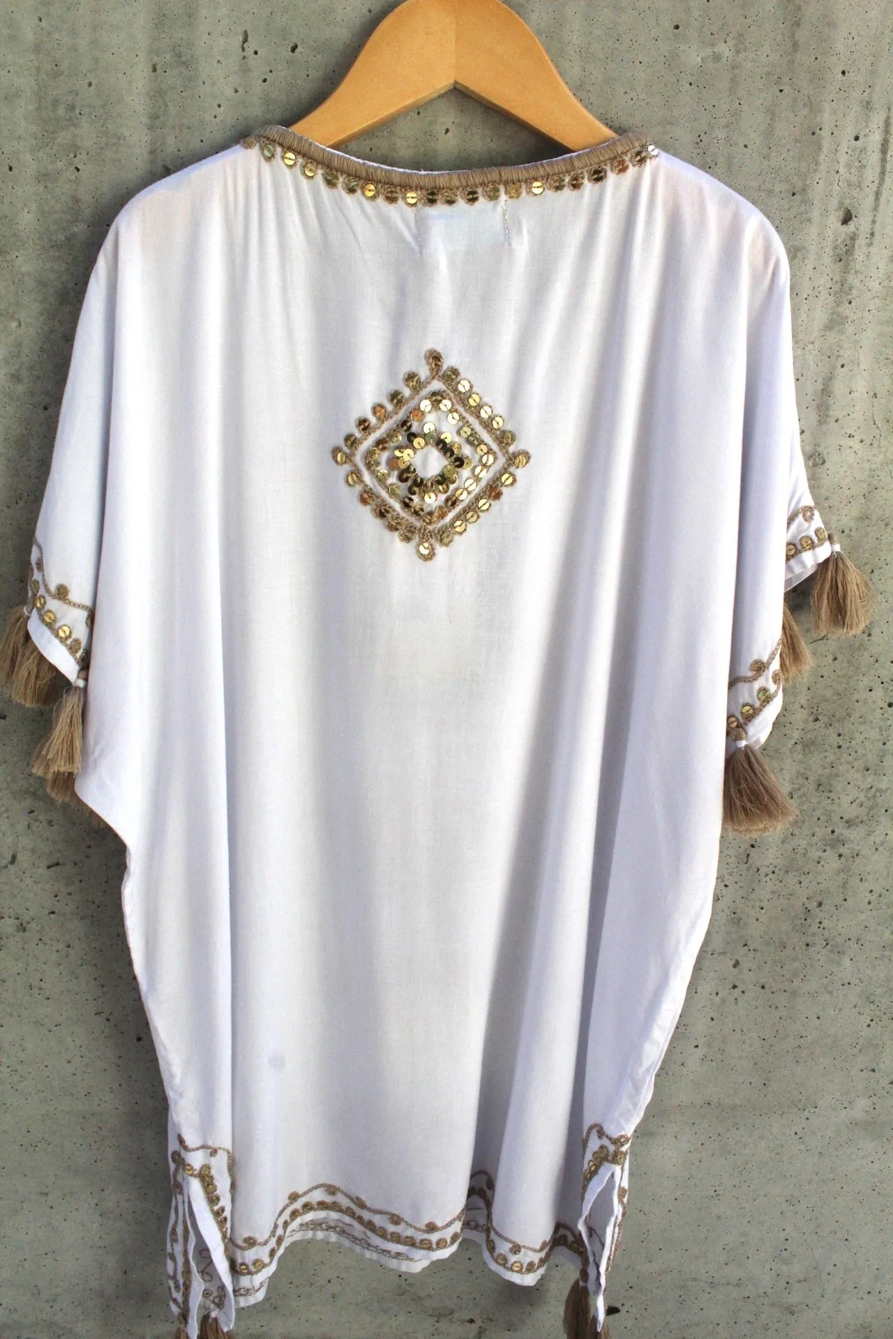 Skemo Kid Bling Short Kaftan White