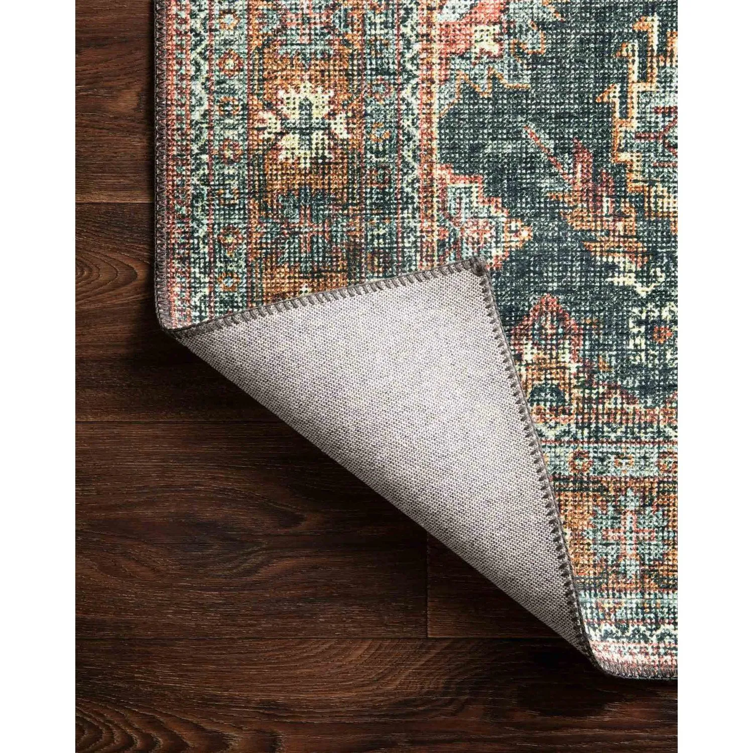 Skye Rug Collection by Loloi -Sky 10 Sea/Rust