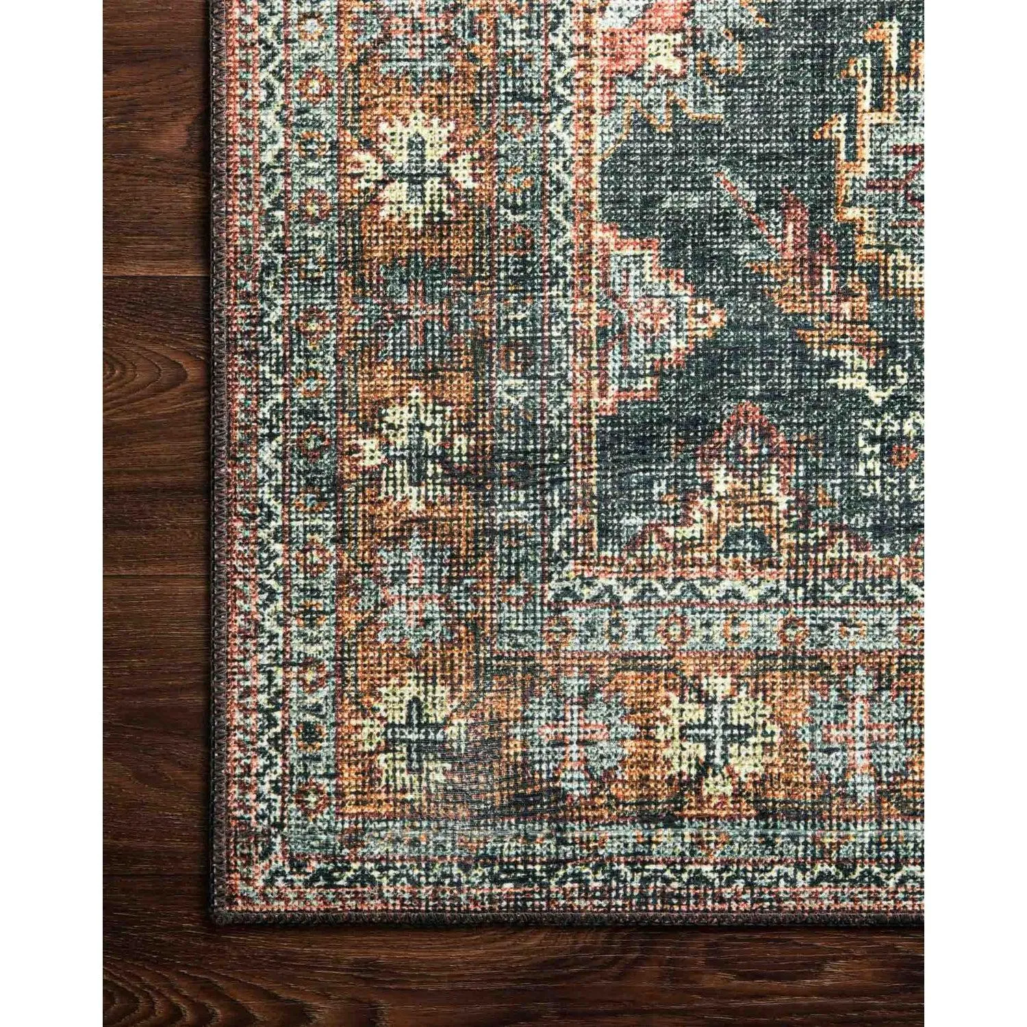 Skye Rug Collection by Loloi -Sky 10 Sea/Rust