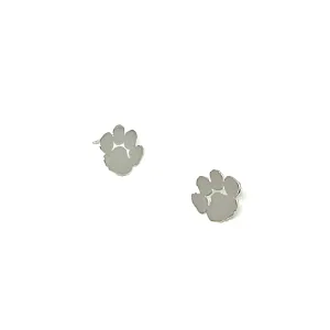 Small Silver Stud Clemson Earrings