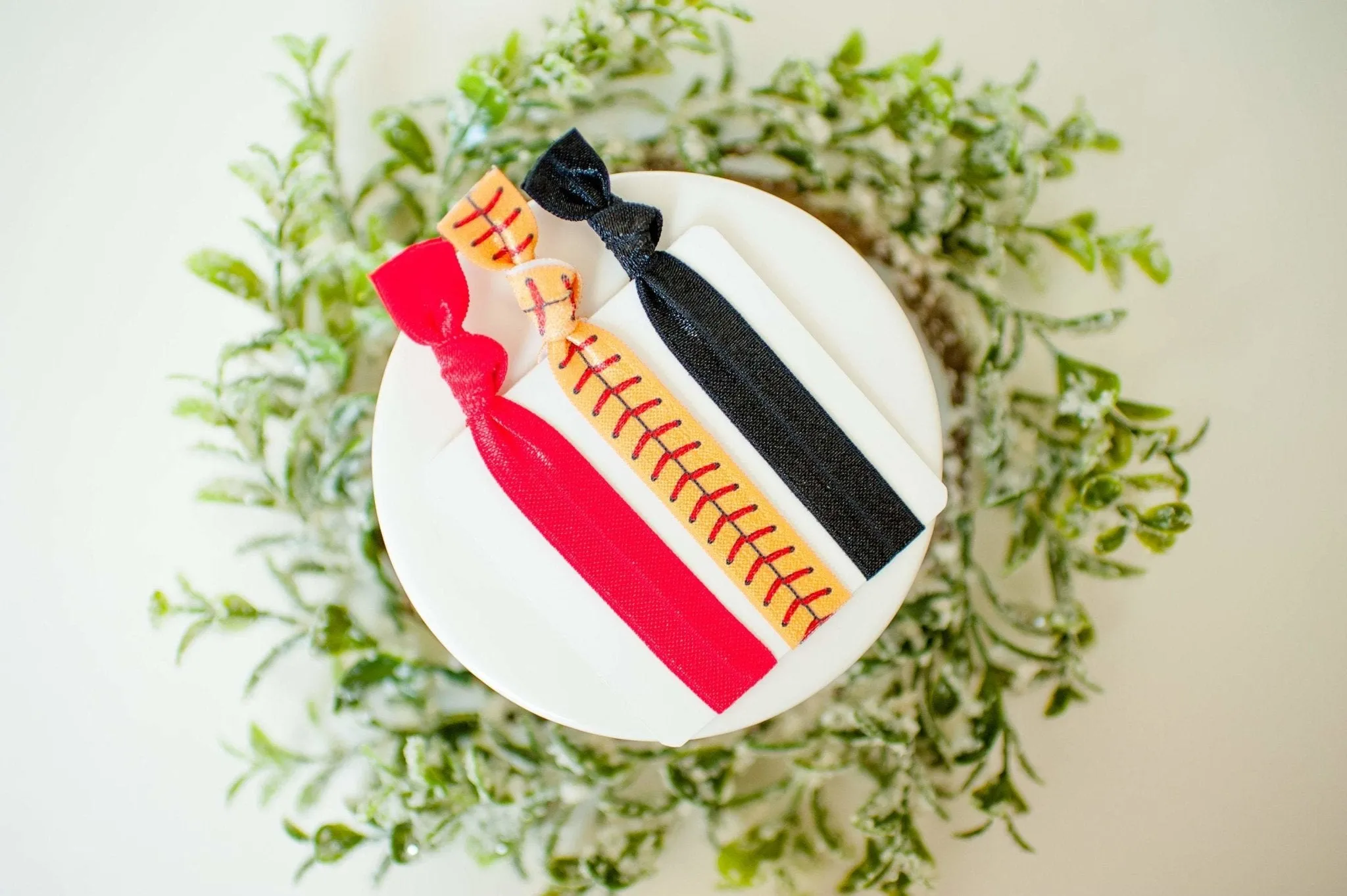 Softball Keychain and Hair Tie Set Gift for Girls