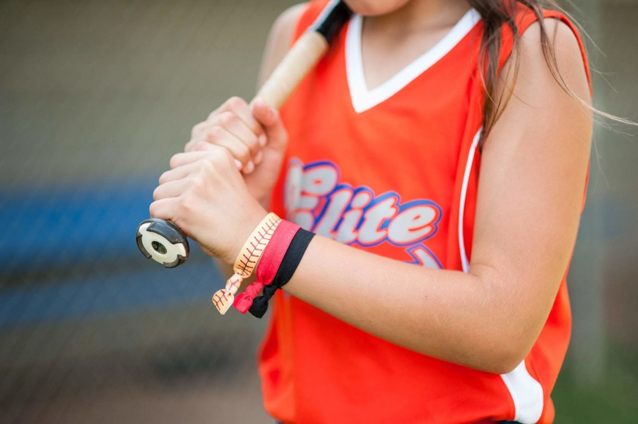Softball Keychain and Hair Tie Set Gift for Girls