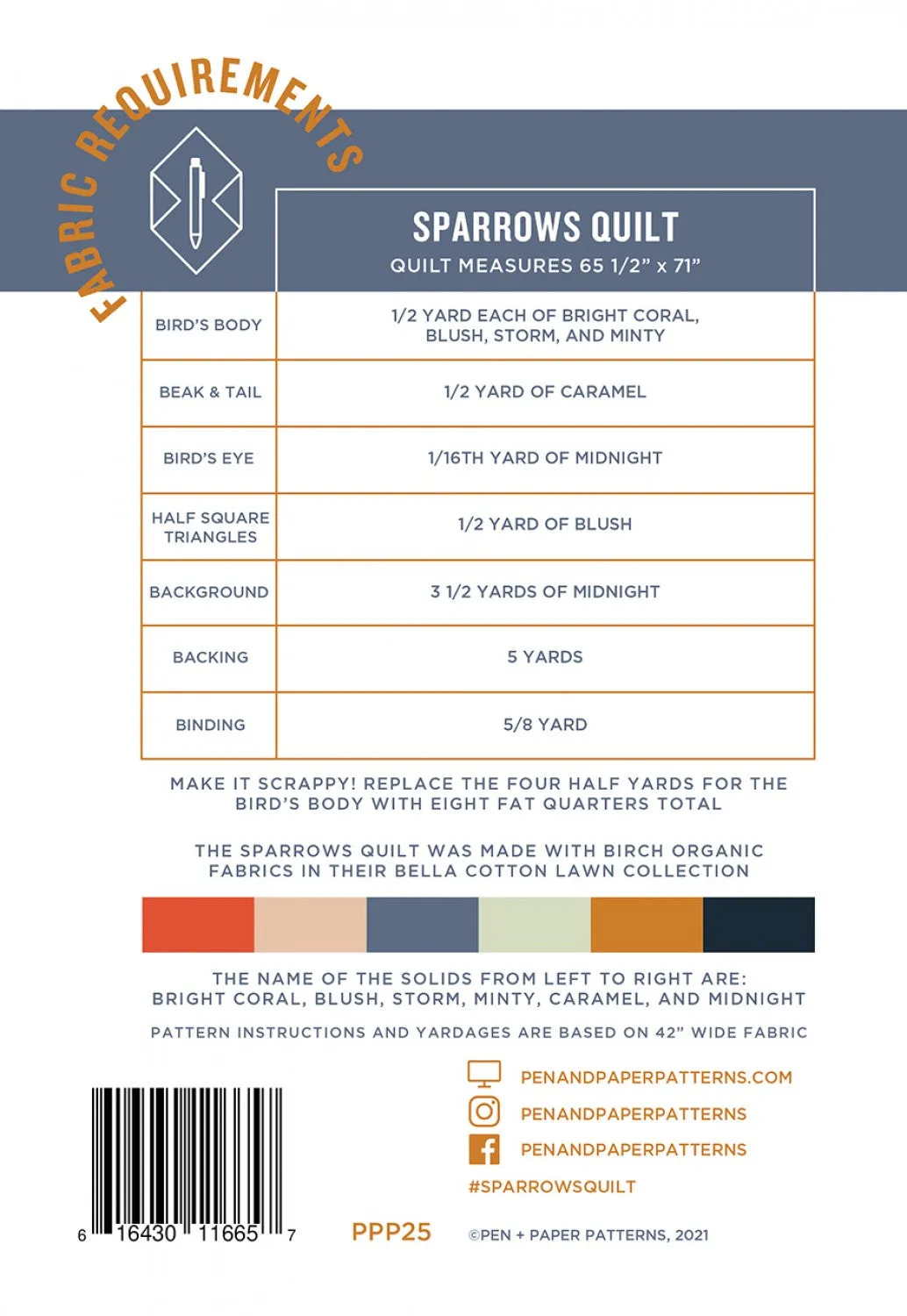 Sparrows quilt pattern by Lindsey Neill