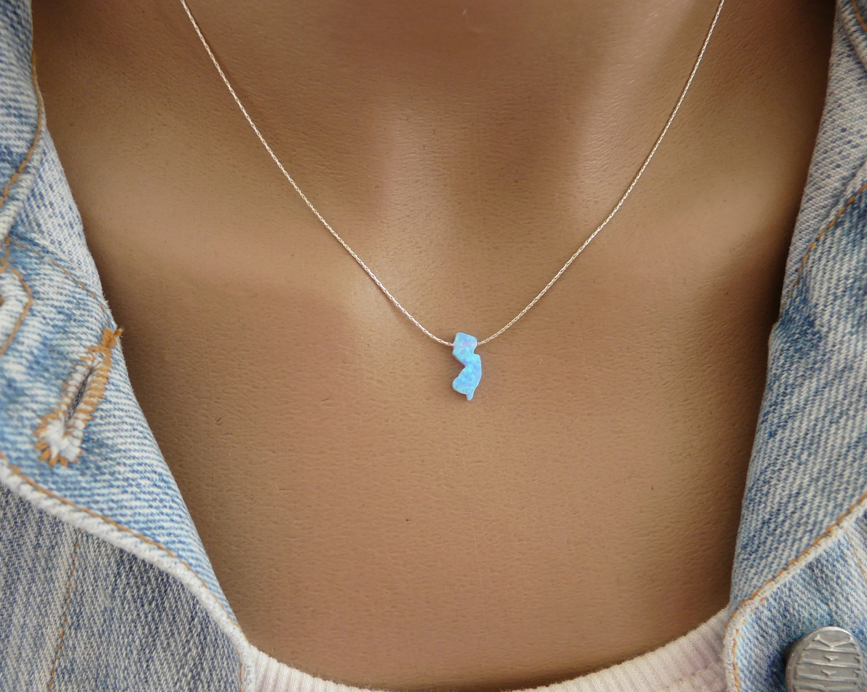 State Necklace –  USA Map Charm