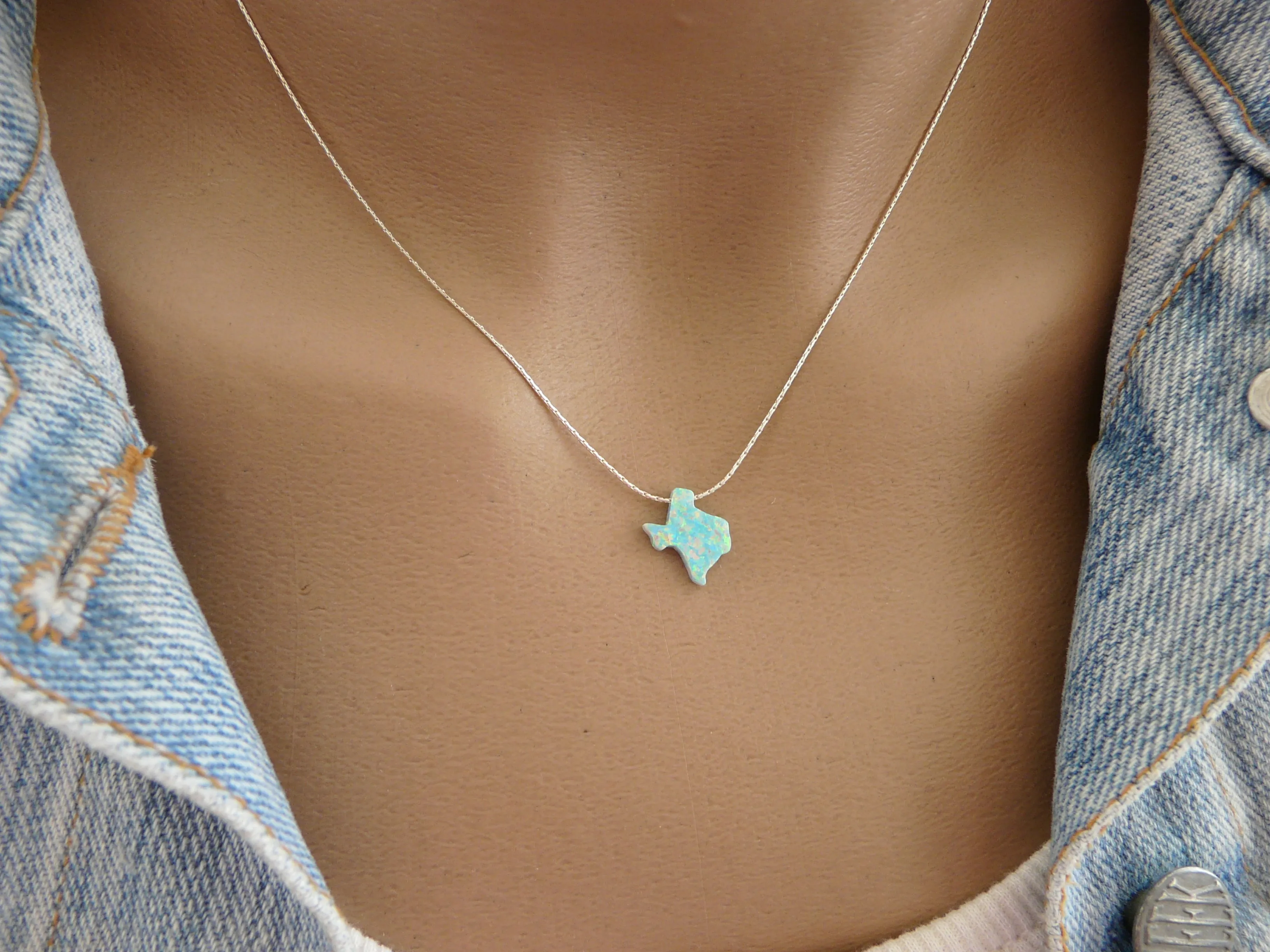 State Necklace –  USA Map Charm