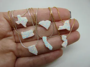State Necklace –  USA Map Charm