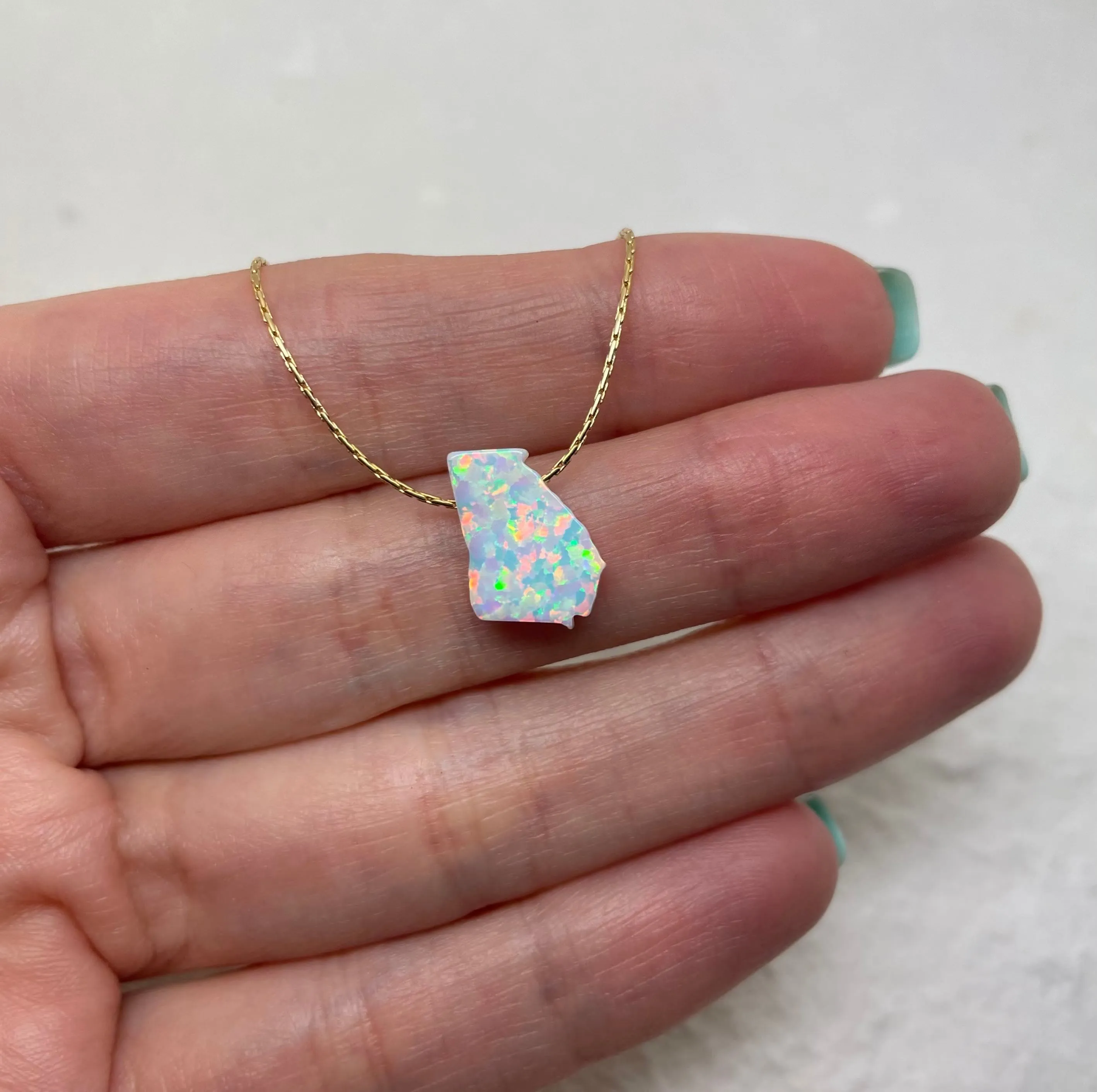 State Necklace –  USA Map Charm