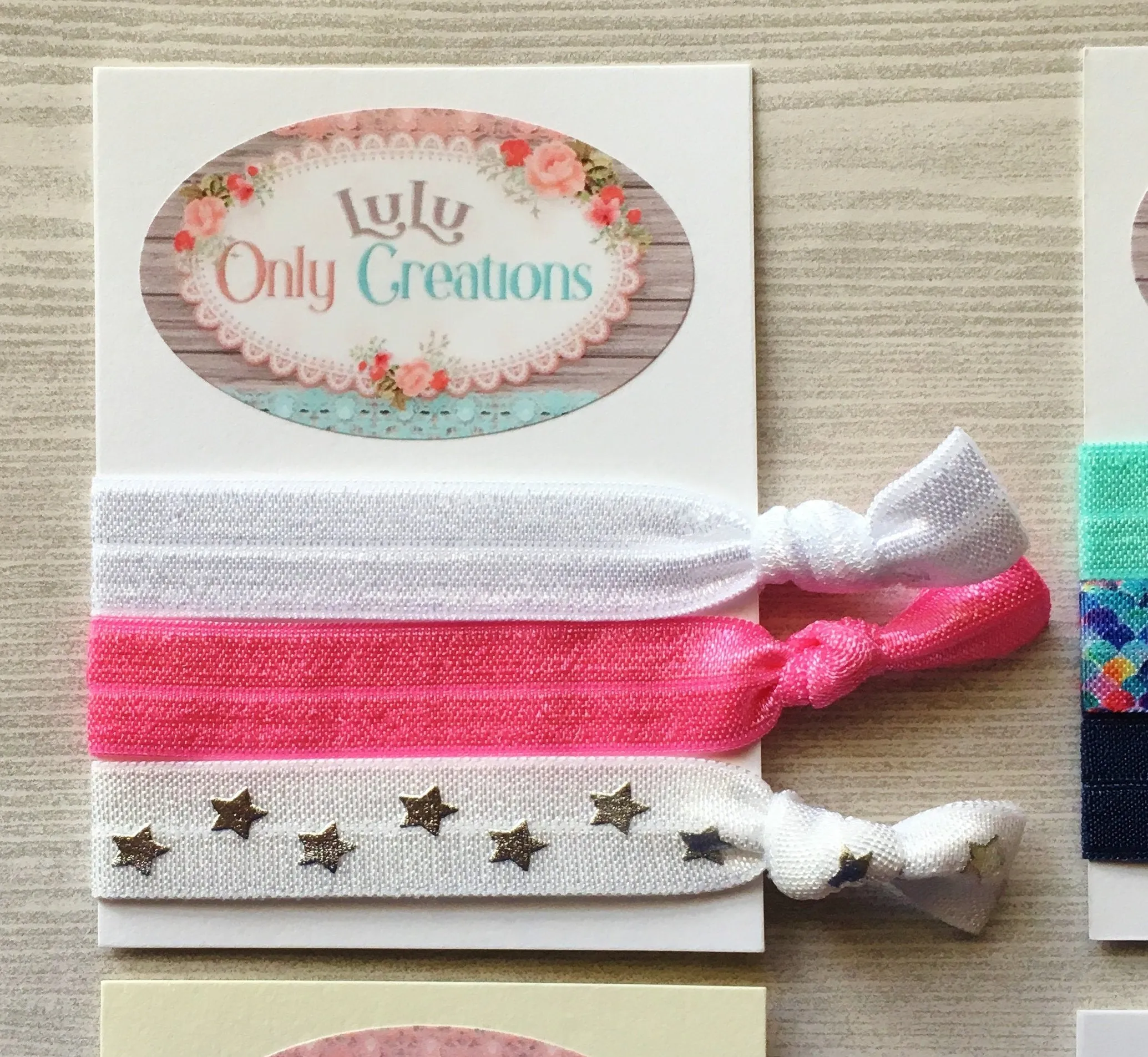 Strawberries and Stars Hair Ties