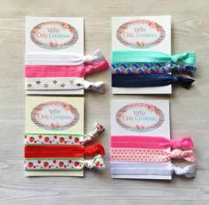 Strawberries and Stars Hair Ties