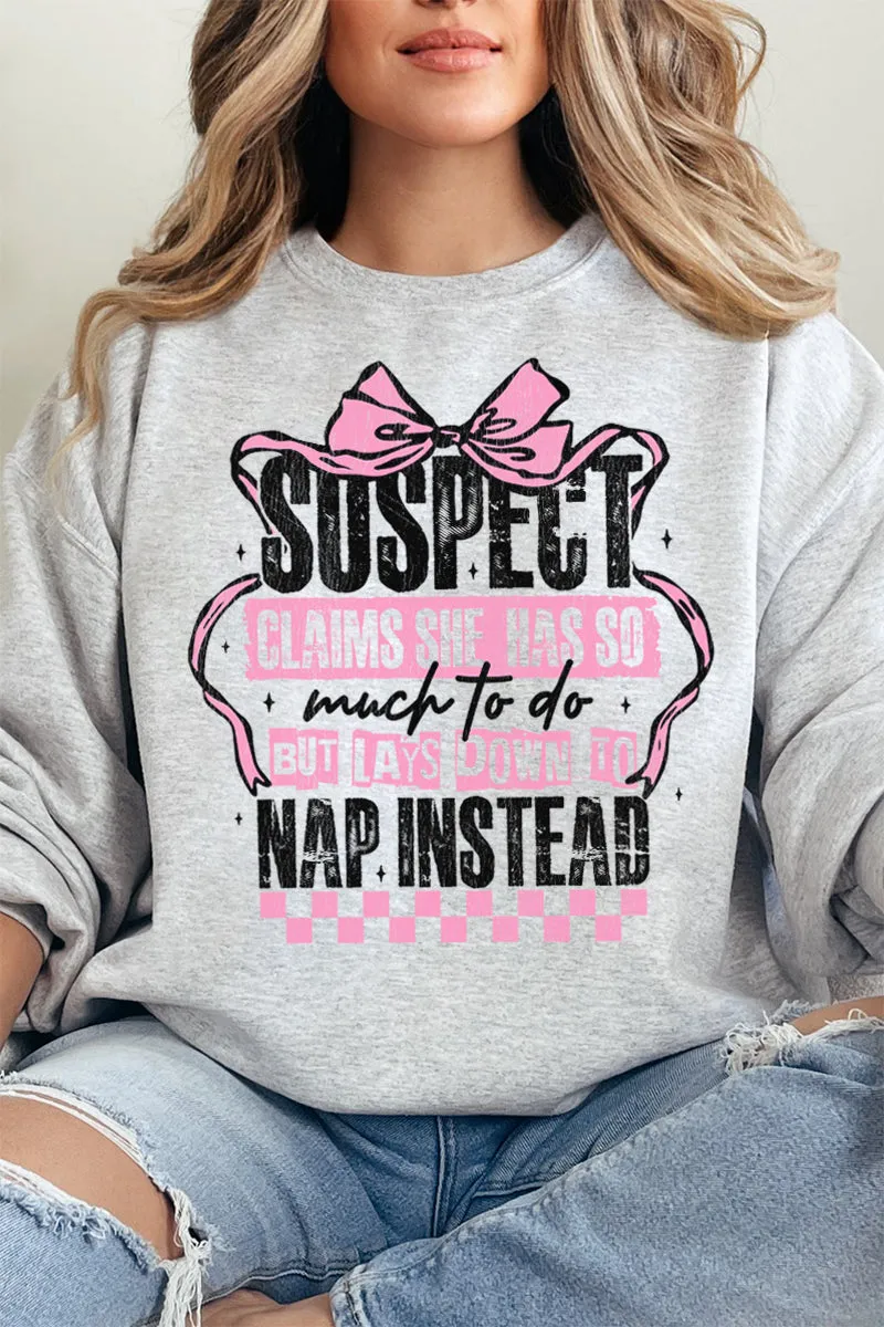Suspect Naps Instead Heavy-weight Crew Sweatshirt