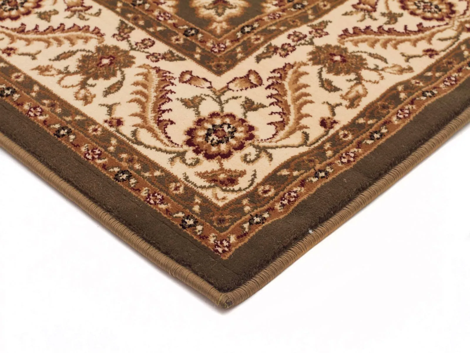 Sydney Medallion Runner Green with Ivory Border Runner Rug