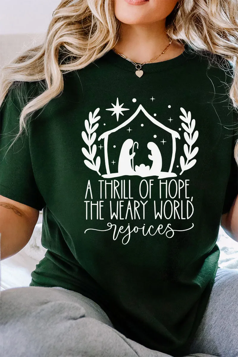 Thrill Of Hope Nativity Short Sleeve Relaxed Fit T-Shirt