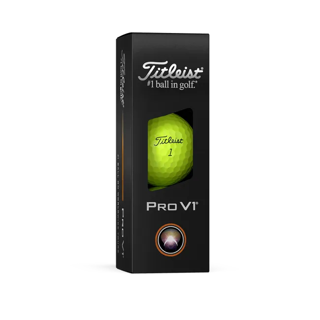 Titleist Pro V1 Yellow Logo Golf Balls 2025