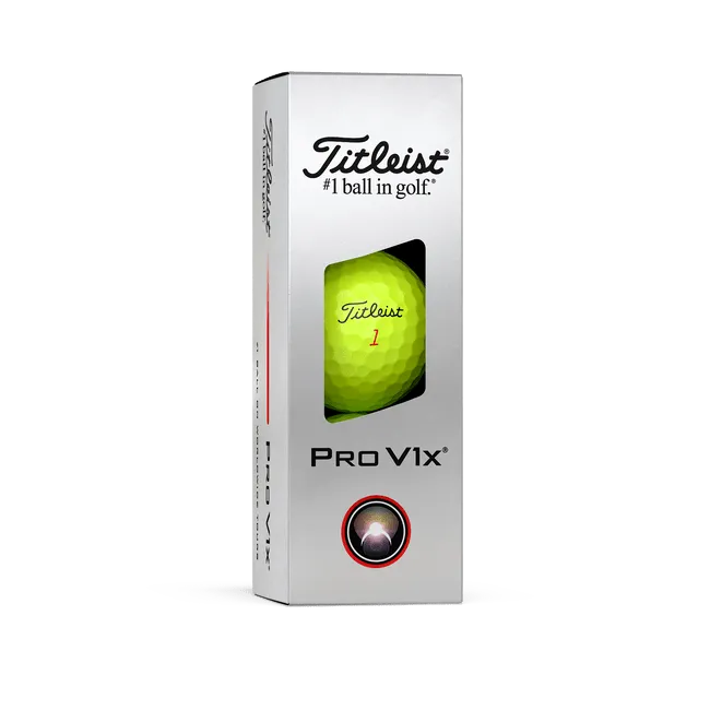 Titleist Pro V1x Yellow Logo Golf Balls 2025