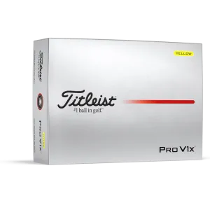 Titleist Pro V1x Yellow Logo Golf Balls 2025