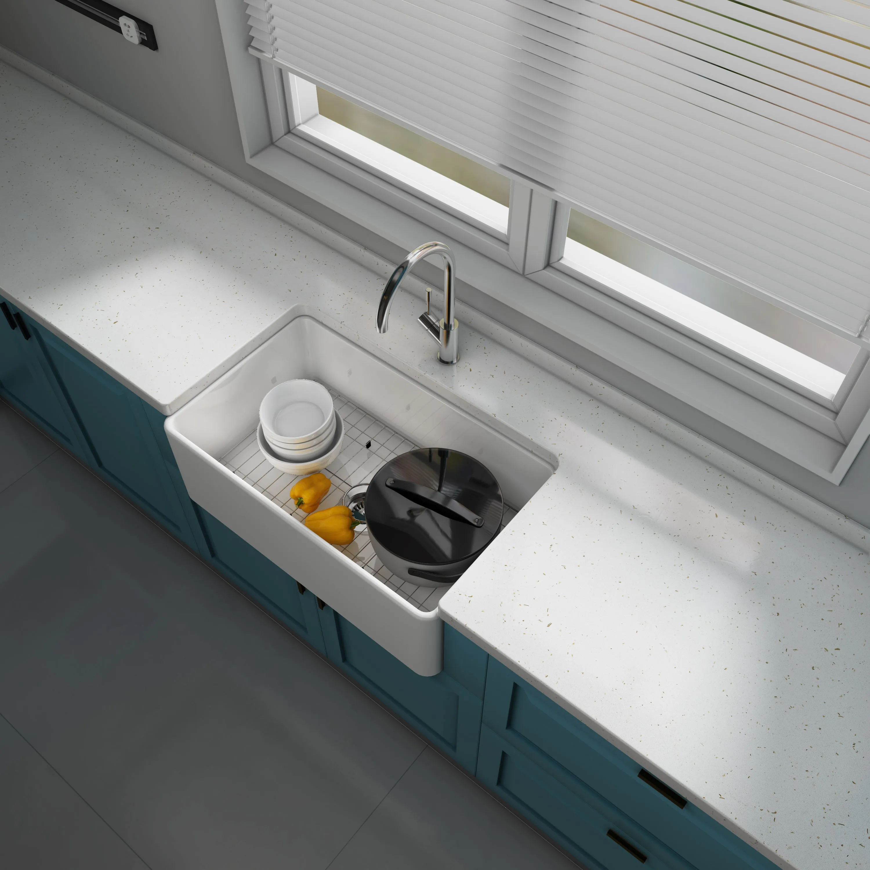 Traditional Fireclay Butlers Sink Oversized White 758mm - TK3018