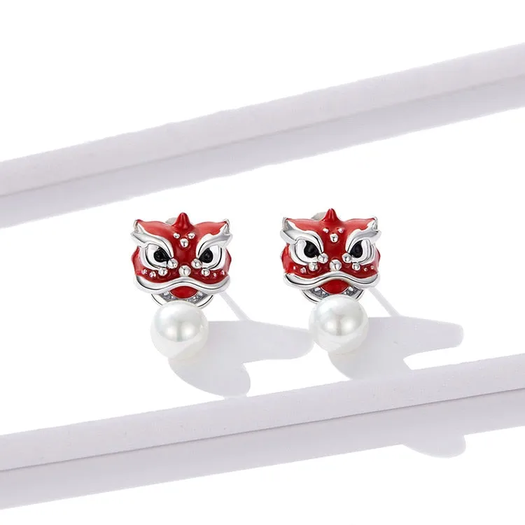 Traditional Red Lion Jewelry Set